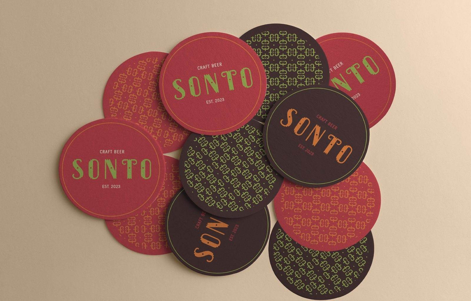 Sonto Beer coaster mockup