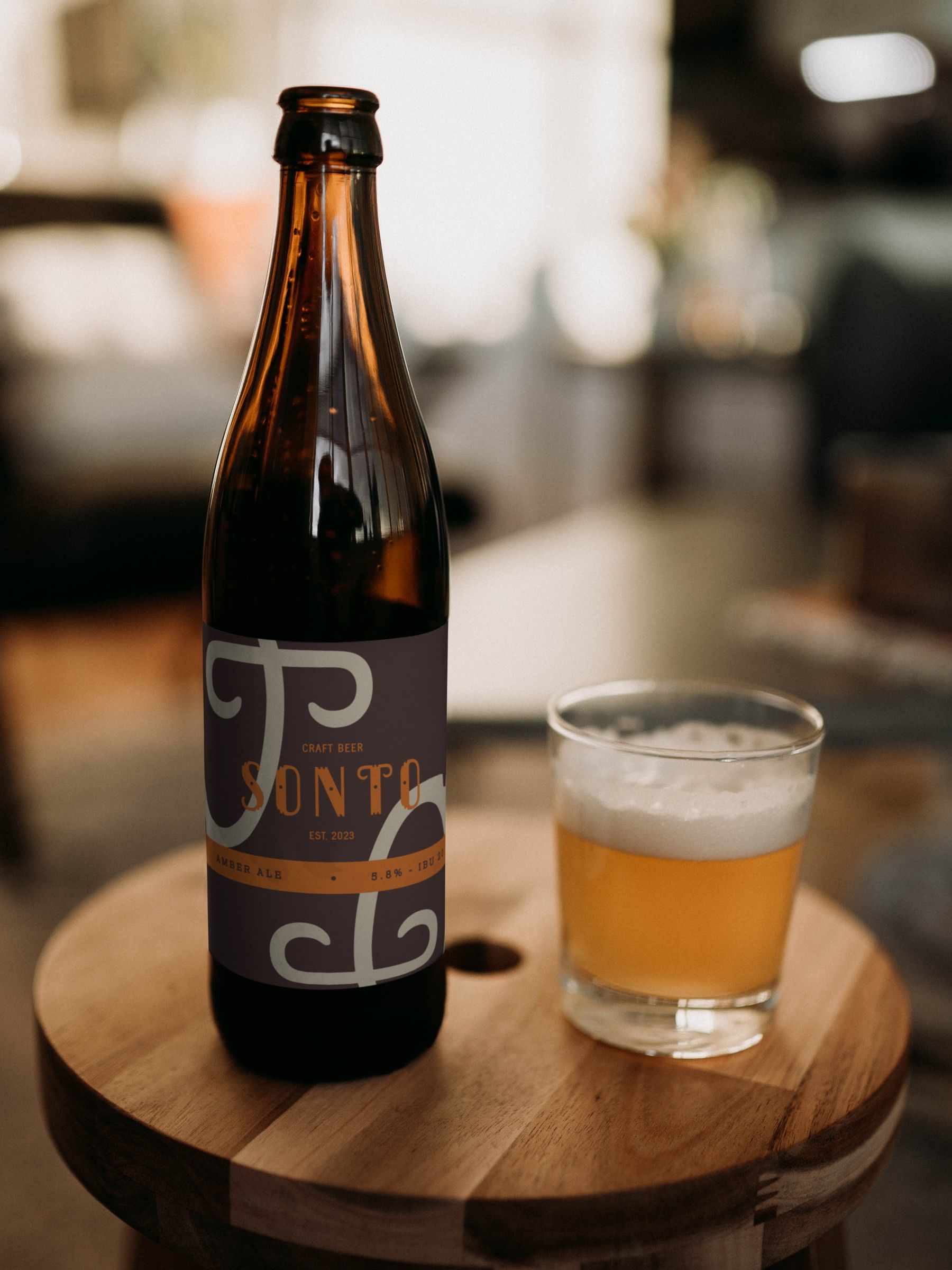 Sonto Beer bottle photo — Amber Ale