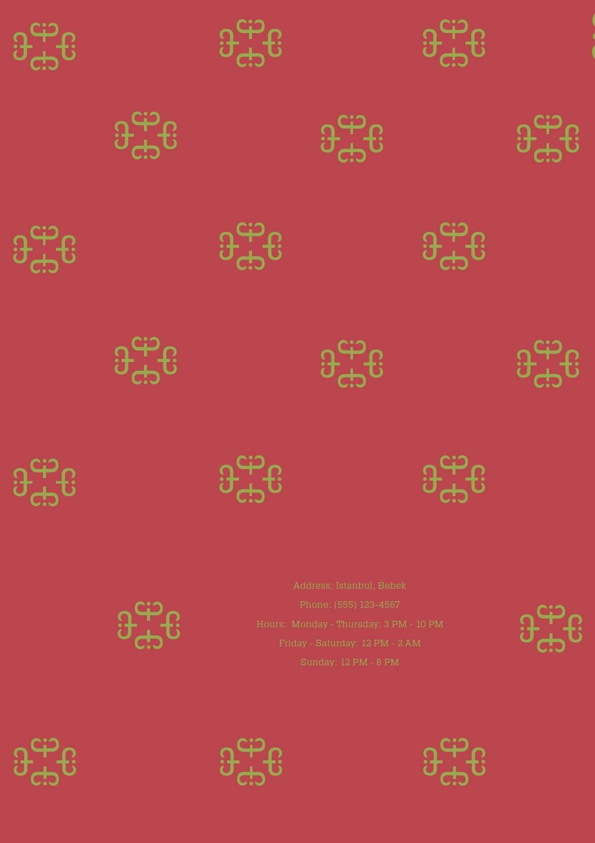 Sonto Beer menu design — red back